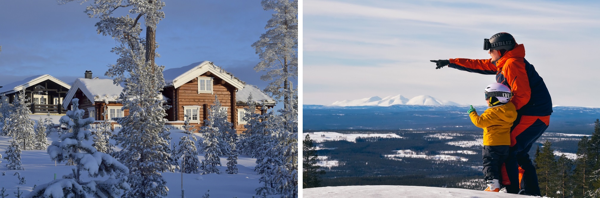 Fotocollage om skiløb.