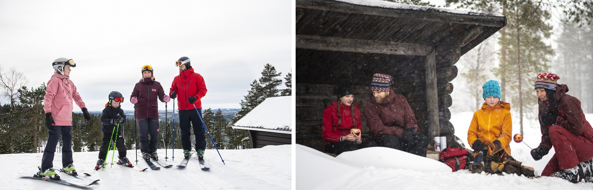 Fotocollage op alpineskiën.